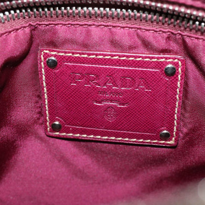 Prada Shoulder Bag Nylon Wine Red  ar8327