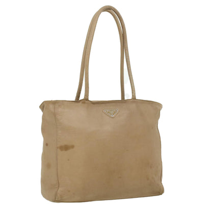 Prada Tote Bag Lamb Skin Beige  ar8449