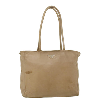 Prada Tote Bag Lamb Skin Beige  ar8449