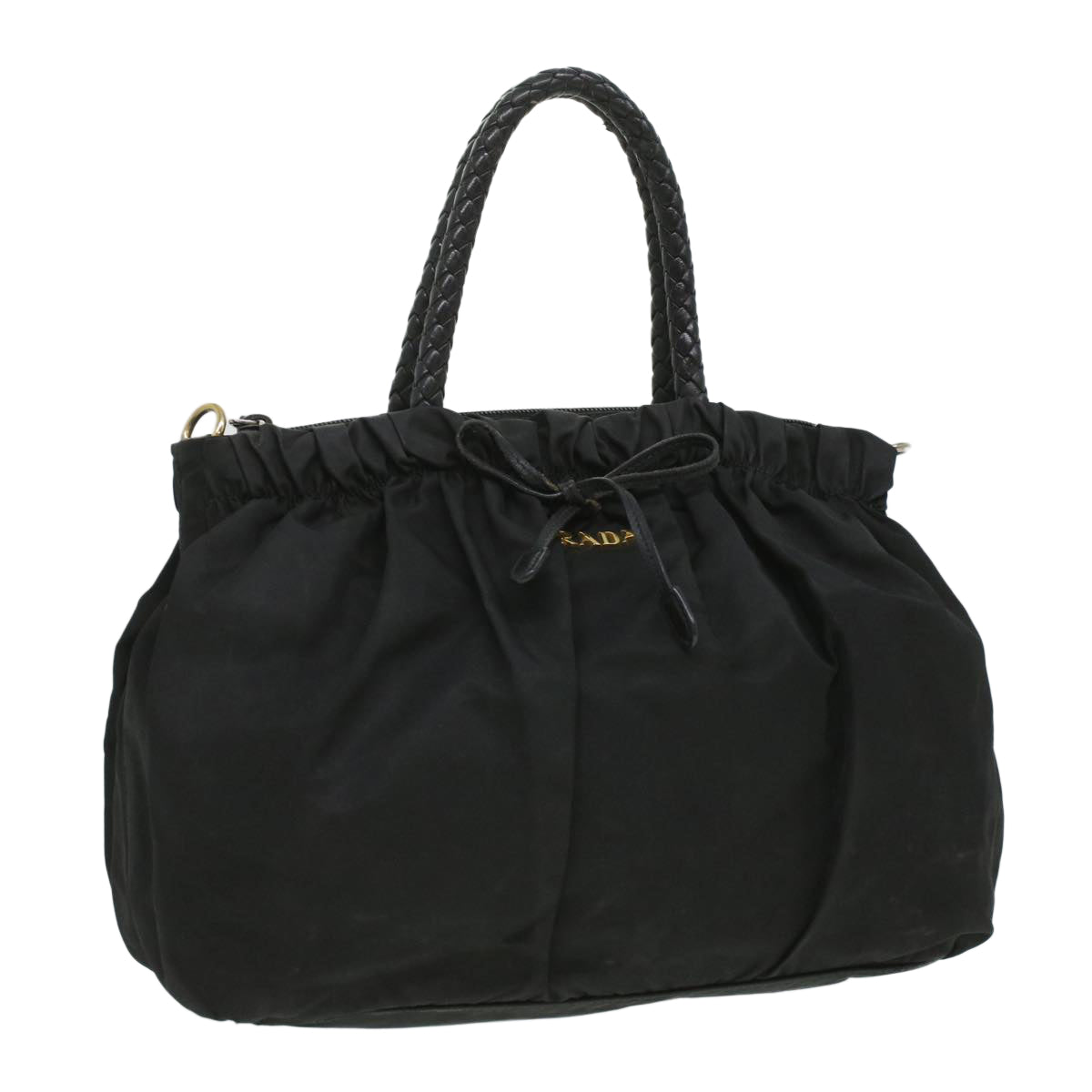 Prada Hand Bag Nylon Black  ar8451