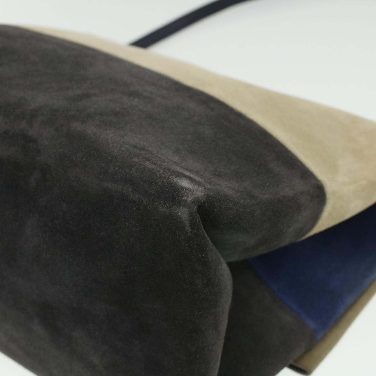 Celine Shoulder Bag Suede Beige Blue black  ar8501