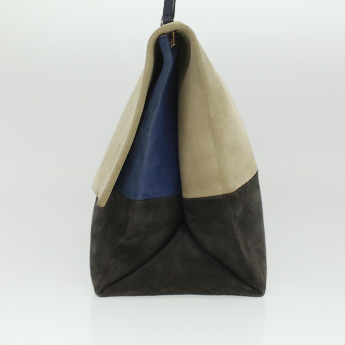 Celine Shoulder Bag Suede Beige Blue black  ar8501