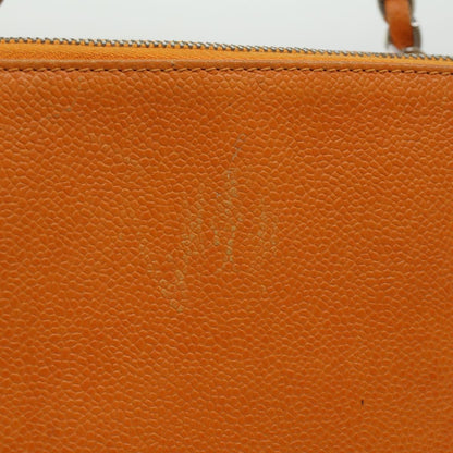 Chanel Chain Shoulder Bag Caviar Skin Orange CC Auth ar