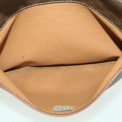 Celine Macadam Canvas Clutch Bag PVC Leather Brown  ar8568