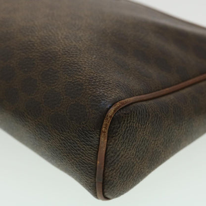 Celine Macadam Canvas Clutch Bag PVC Leather Brown  ar8568