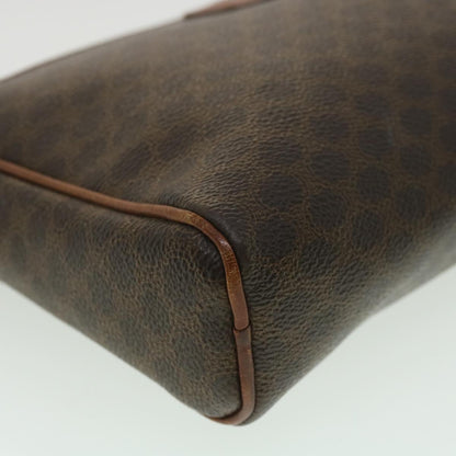 Celine Macadam Canvas Clutch Bag PVC Leather Brown  ar8568