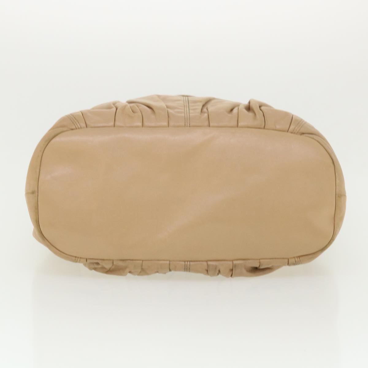 Celine Shoulder Bag Leather Beige  ar8683