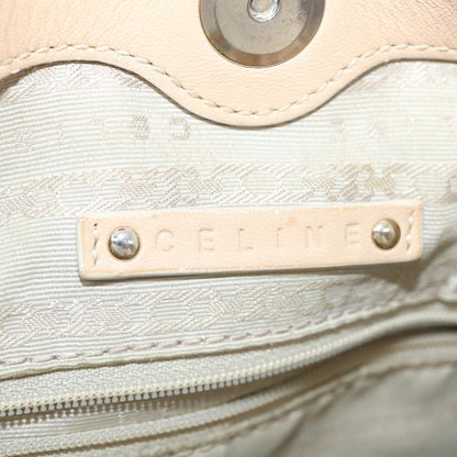 Celine Shoulder Bag Leather Beige  ar8683