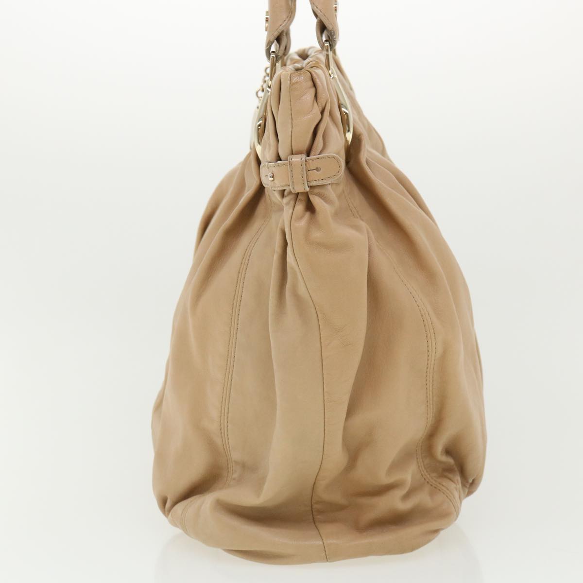 Celine Shoulder Bag Leather Beige  ar8683
