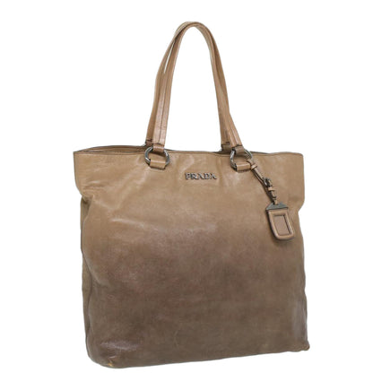 Prada Tote Bag Leather Beige  ar8732