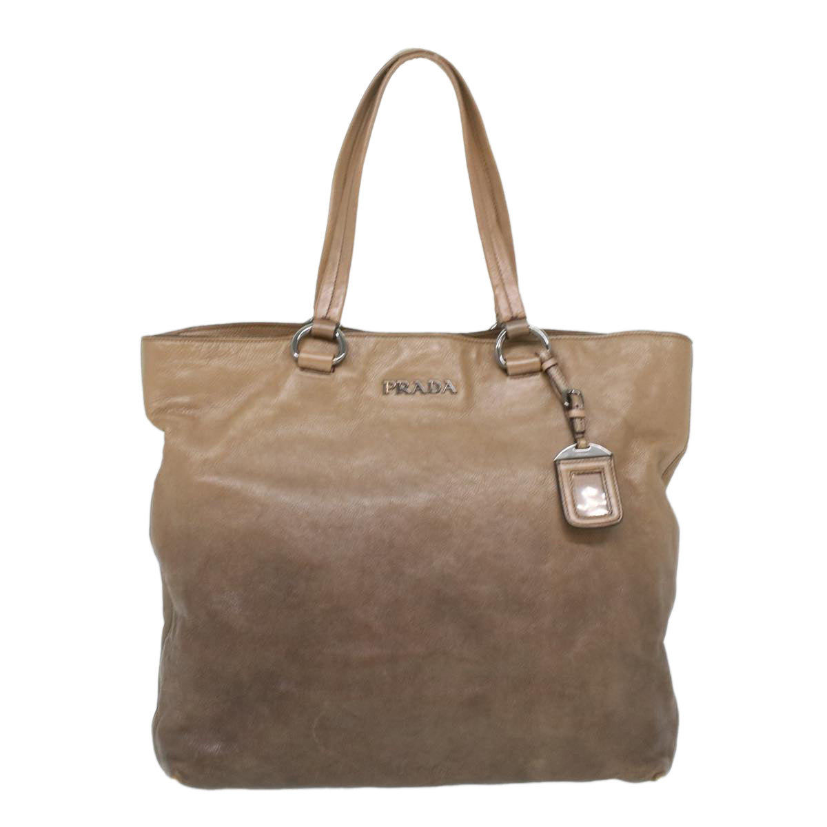 Prada Tote Bag Leather Beige  ar8732