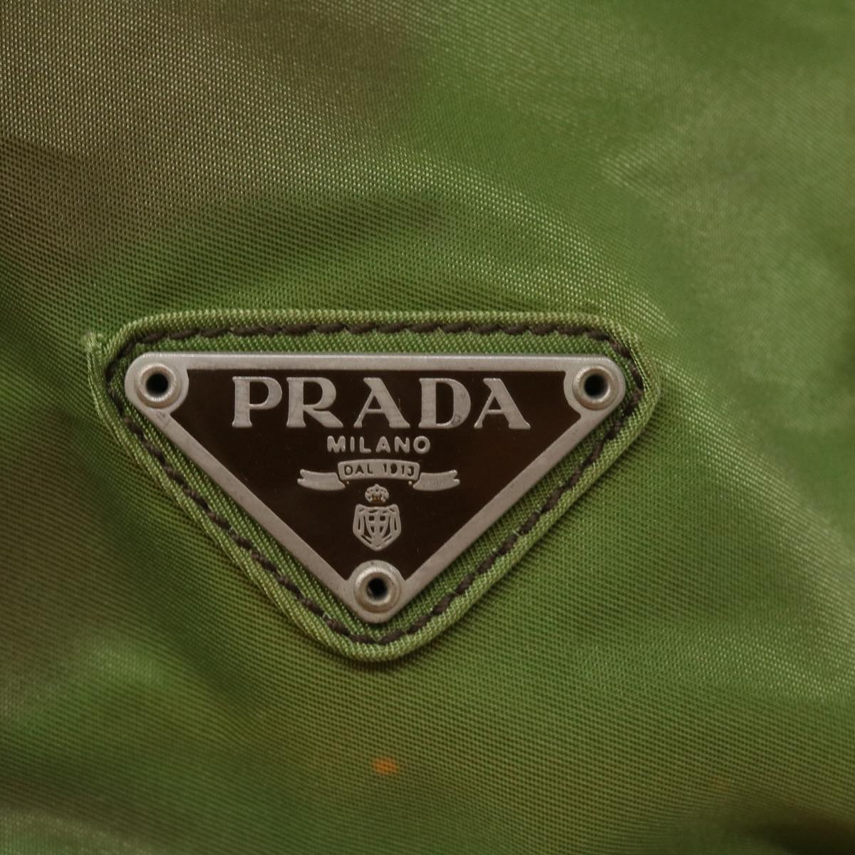 Prada Hand Bag Nylon Khaki  ar8992