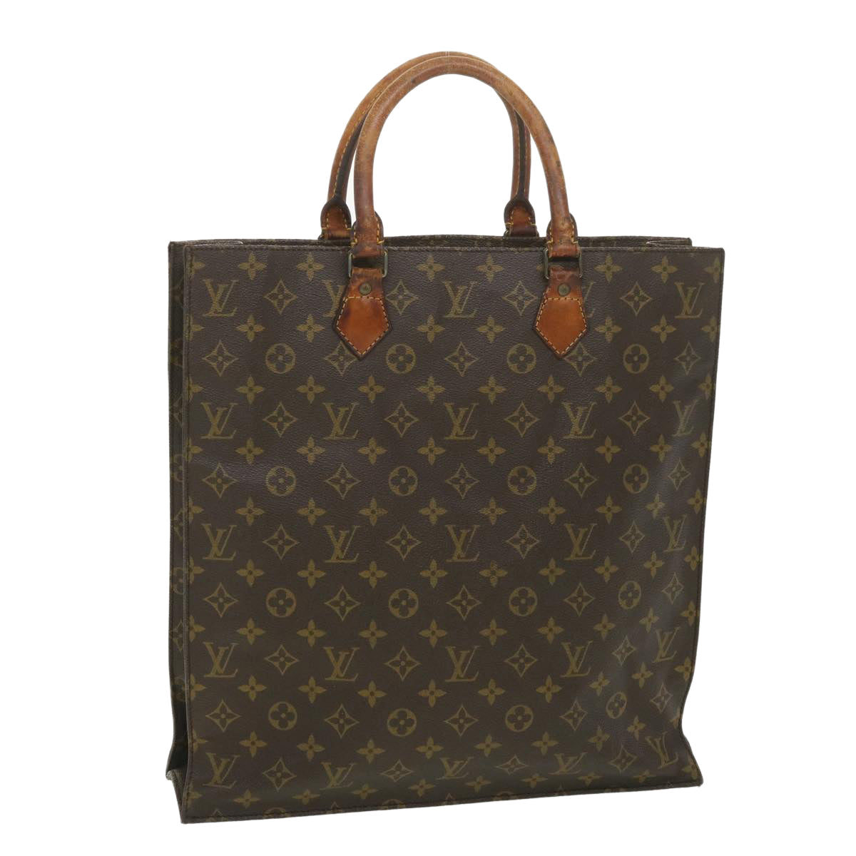 LOUIS VUITTON Monogram Sac Plat Hand Bag M51140 LV ar9079