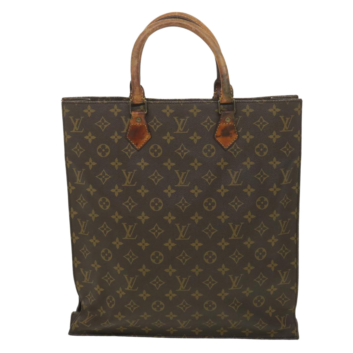 LOUIS VUITTON Monogram Sac Plat Hand Bag M51140 LV ar9079