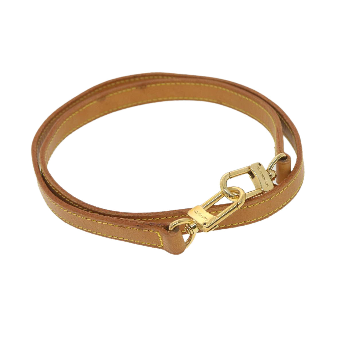 LOUIS VUITTON Shoulder Strap Leather 35.4"" Beige LV ar9129