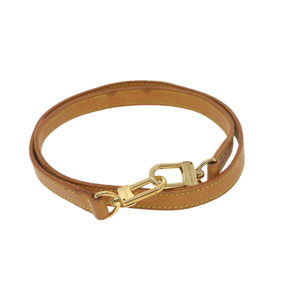 LOUIS VUITTON Shoulder Strap Leather 35.4"" Beige LV ar9129