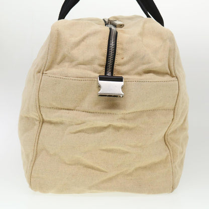 Prada Boston Bag Canvas 2way Beige  ar9161