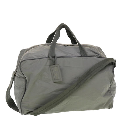 Prada Boston Bag Nylon 2way Gray  ar9545B