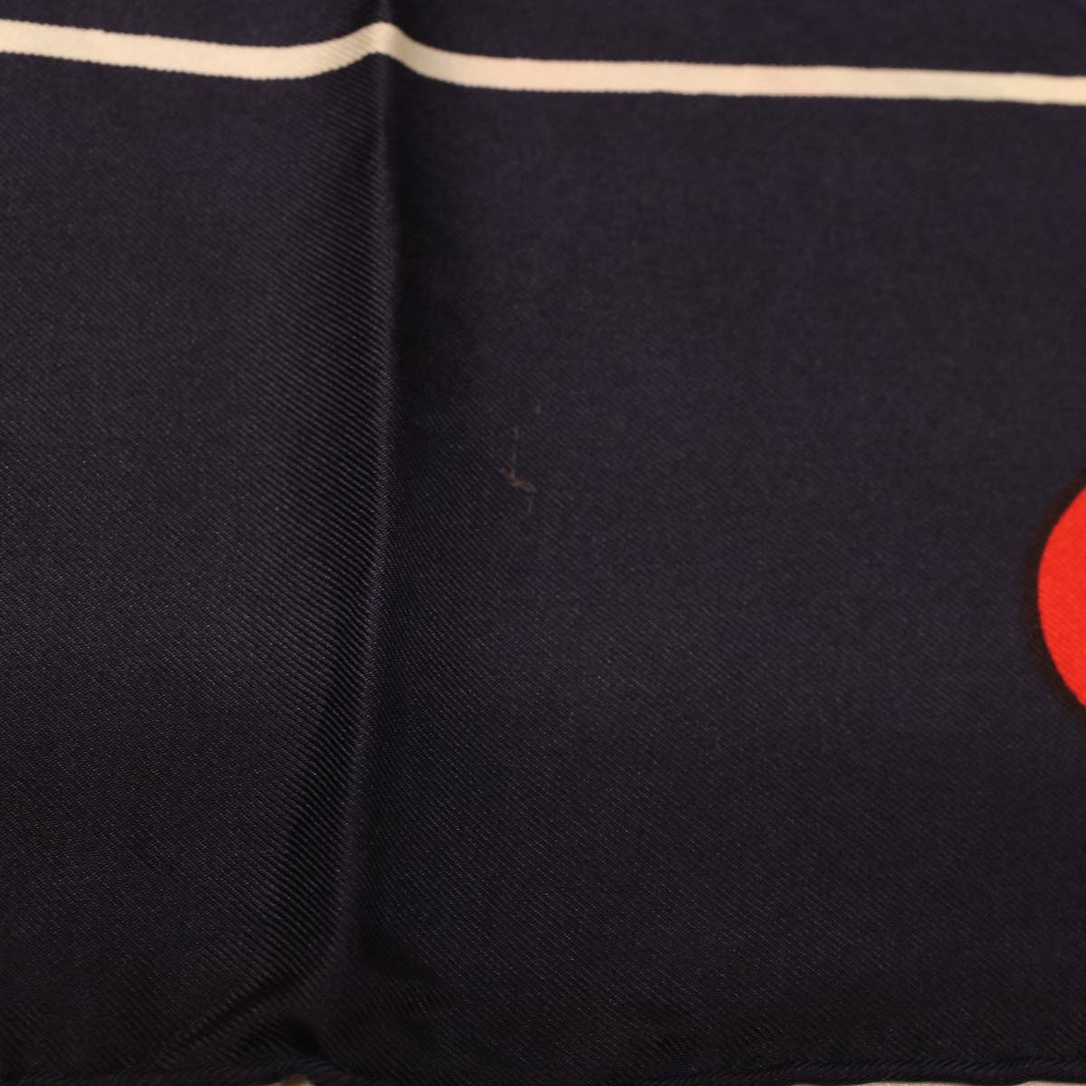 Celine Macadam Canvas Scarf Silk Navy Red  ar9644