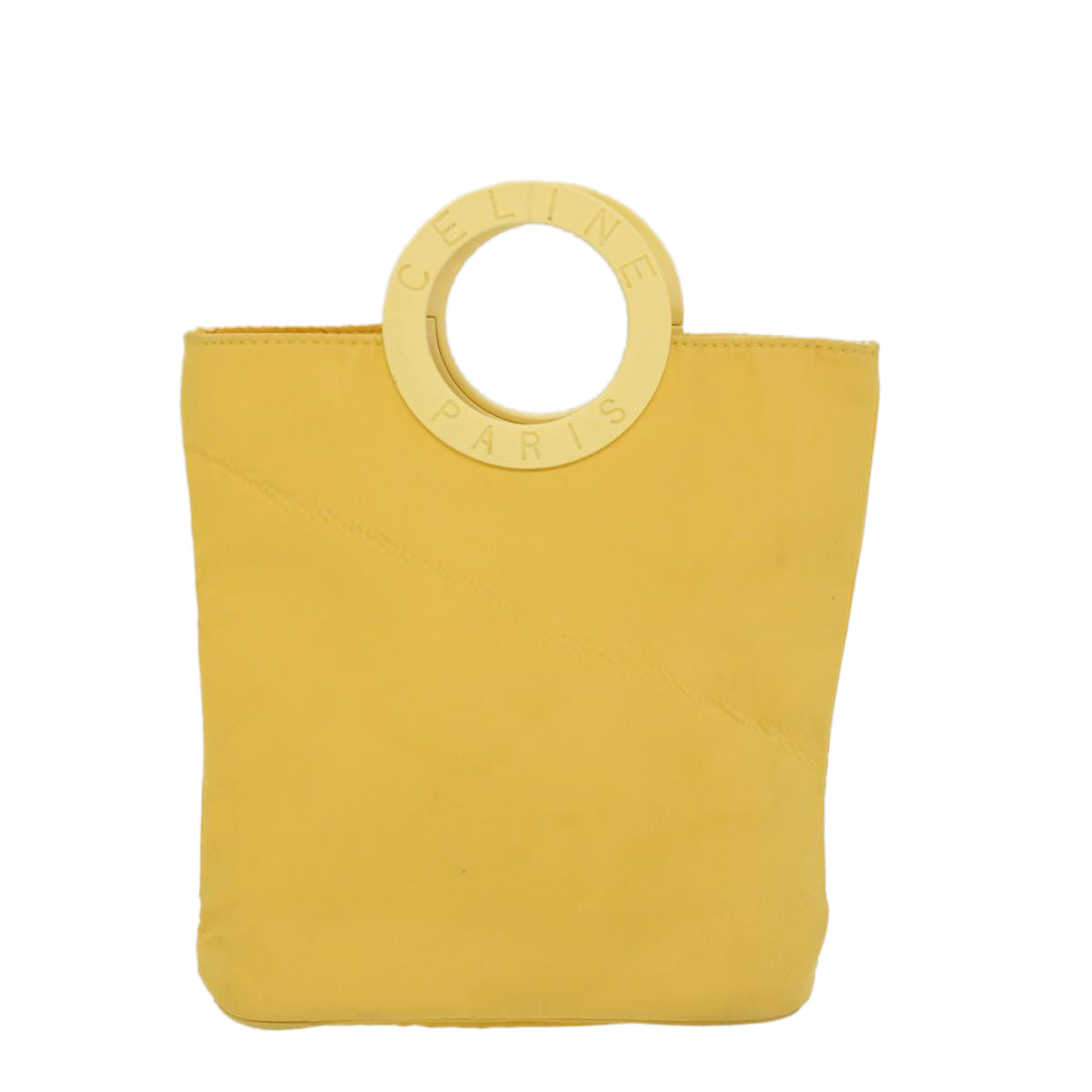 Celine Hand Bag Nylon Yellow  ar9694B