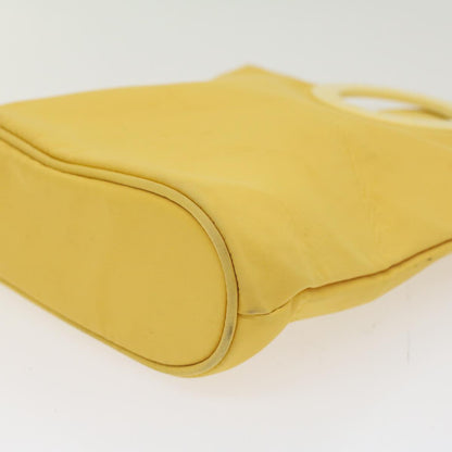 Celine Hand Bag Nylon Yellow  ar9694B