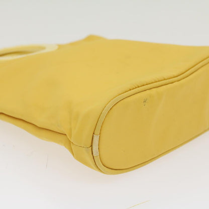 Celine Hand Bag Nylon Yellow  ar9694B
