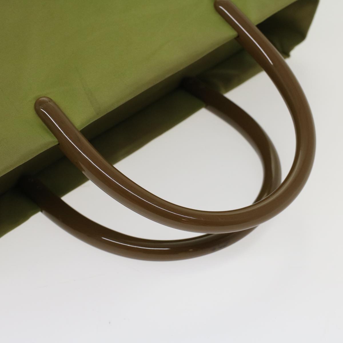 Prada Hand Bag Nylon Khaki  ar9806B