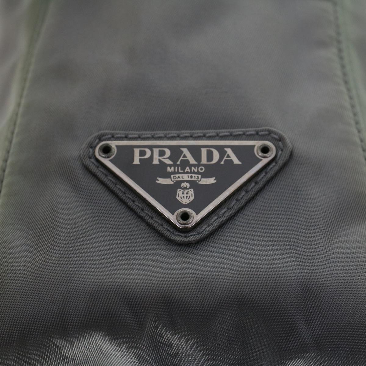 Prada Hand Bag Nylon Gray  ar9823