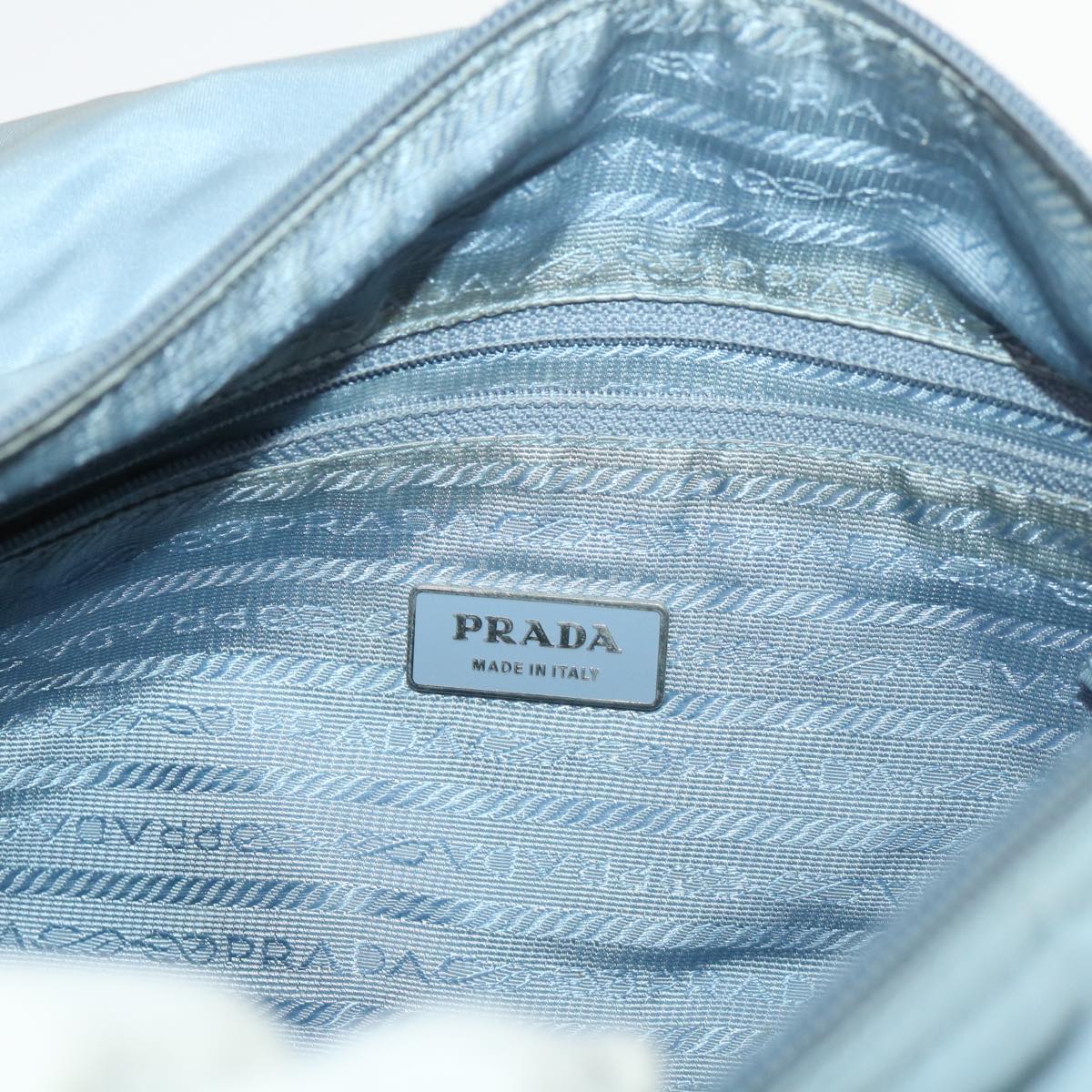 Prada Shoulder Bag Nylon Light Blue  ar9923