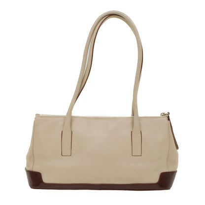 Prada Shoulder Bag Leather Beige  ar9943