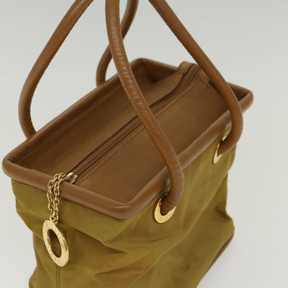 Celine Hand Bag Nylon Khaki  ar9963