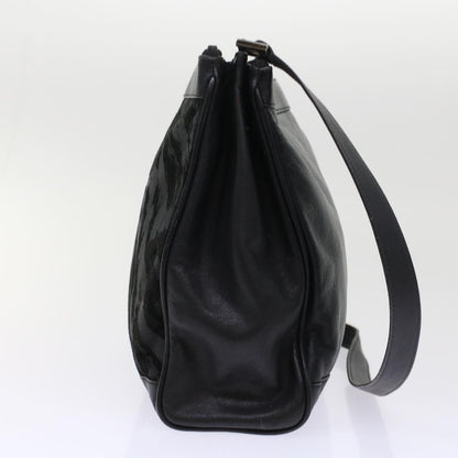 GUCCI Shoulder Bag Suede Leather Black  ar9974
