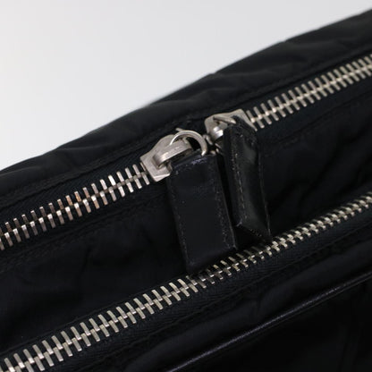 Prada Hand Bag Nylon Leather Black  ar9983