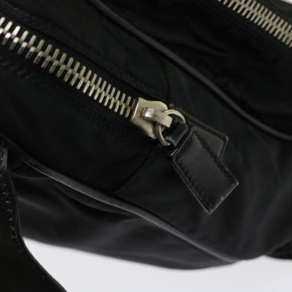 Prada Hand Bag Nylon Leather Black  ar9983