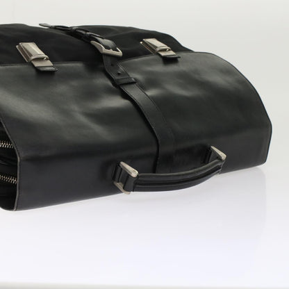 Prada Hand Bag Nylon Leather Black  ar9983