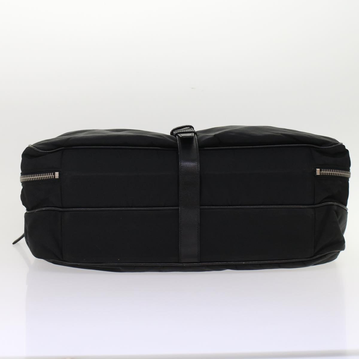 Prada Hand Bag Nylon Leather Black  ar9983