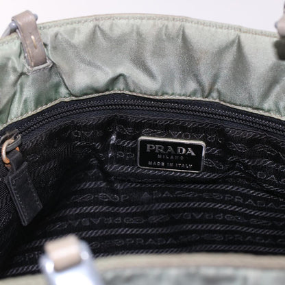 Prada Quilted Shoulder Bag Nylon Gray  ar9997