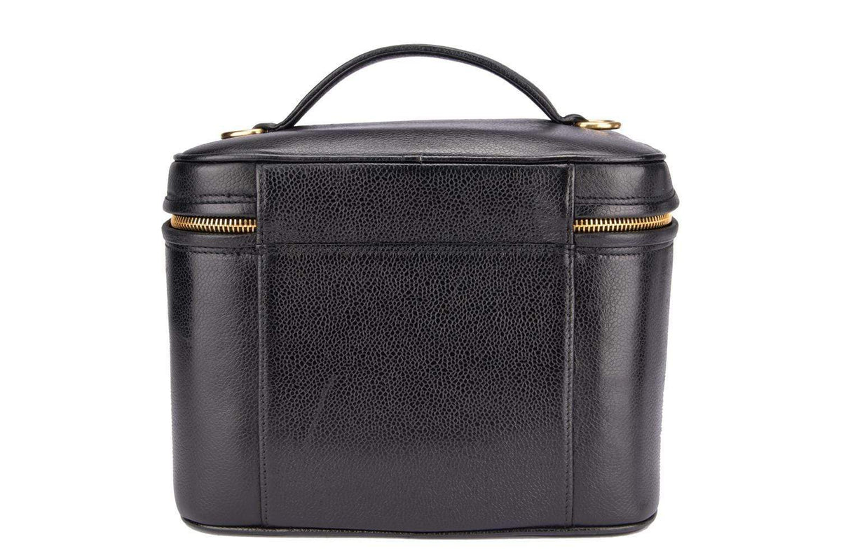 Vintage Chanel Vanity Bag in Black Caviar Leather