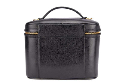 Vintage Chanel Vanity Bag in Black Caviar Leather