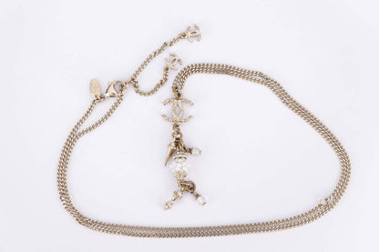 Chanel Light GP Necklace with Charms