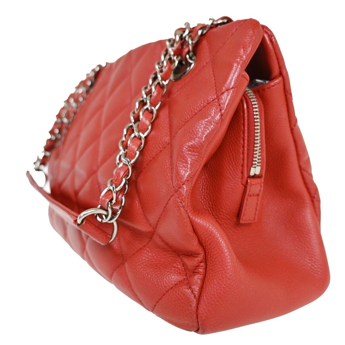 Chanel Cc Logo Chain Shoulder Bag Caviar