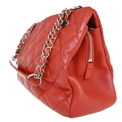 Chanel Cc Logo Chain Shoulder Bag Caviar