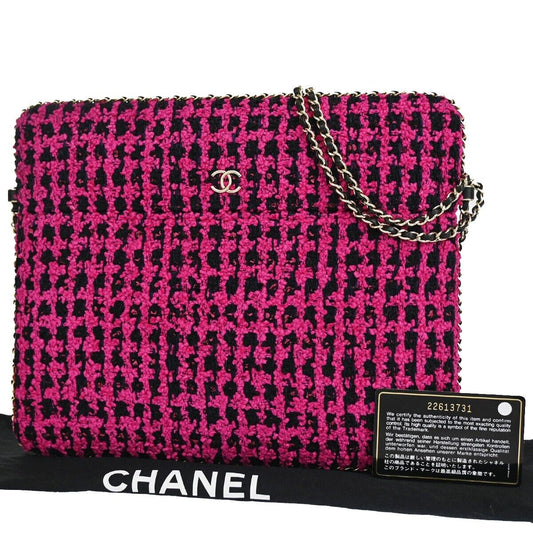 Chanel Cc Logo Ipad Case Chain Shoulder