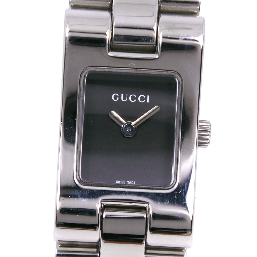 Gucci Watches Silver Blackdial Stainless