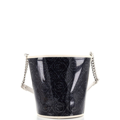 Chanel Camellia Coco Bucket Bag Printed