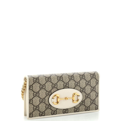 Gucci Horsebit Chain Wallet Gg Coated