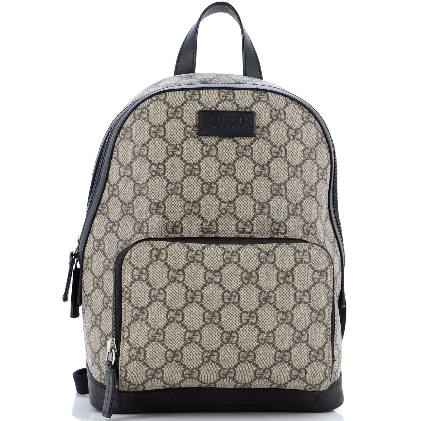 Gucci Zip Pocket Backpack Gg Coated