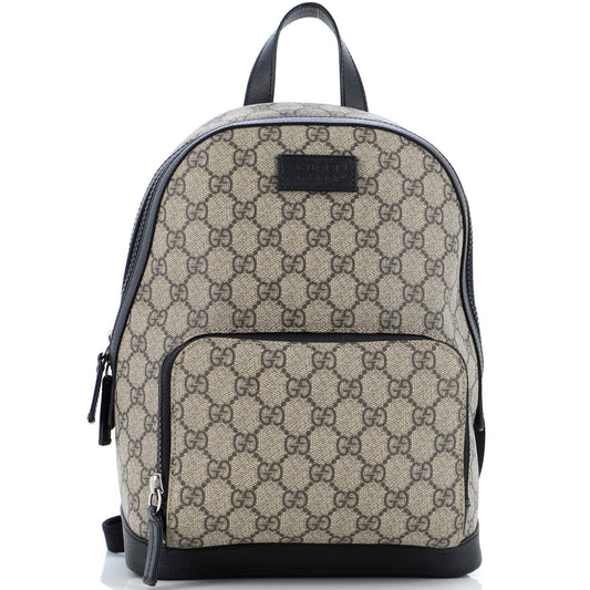 Gucci Zip Pocket Backpack Gg Coated