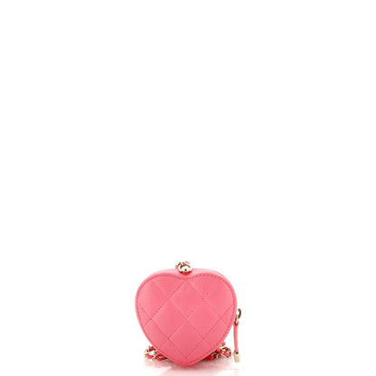 Chanel Cc In Love Heart Chain Necklace