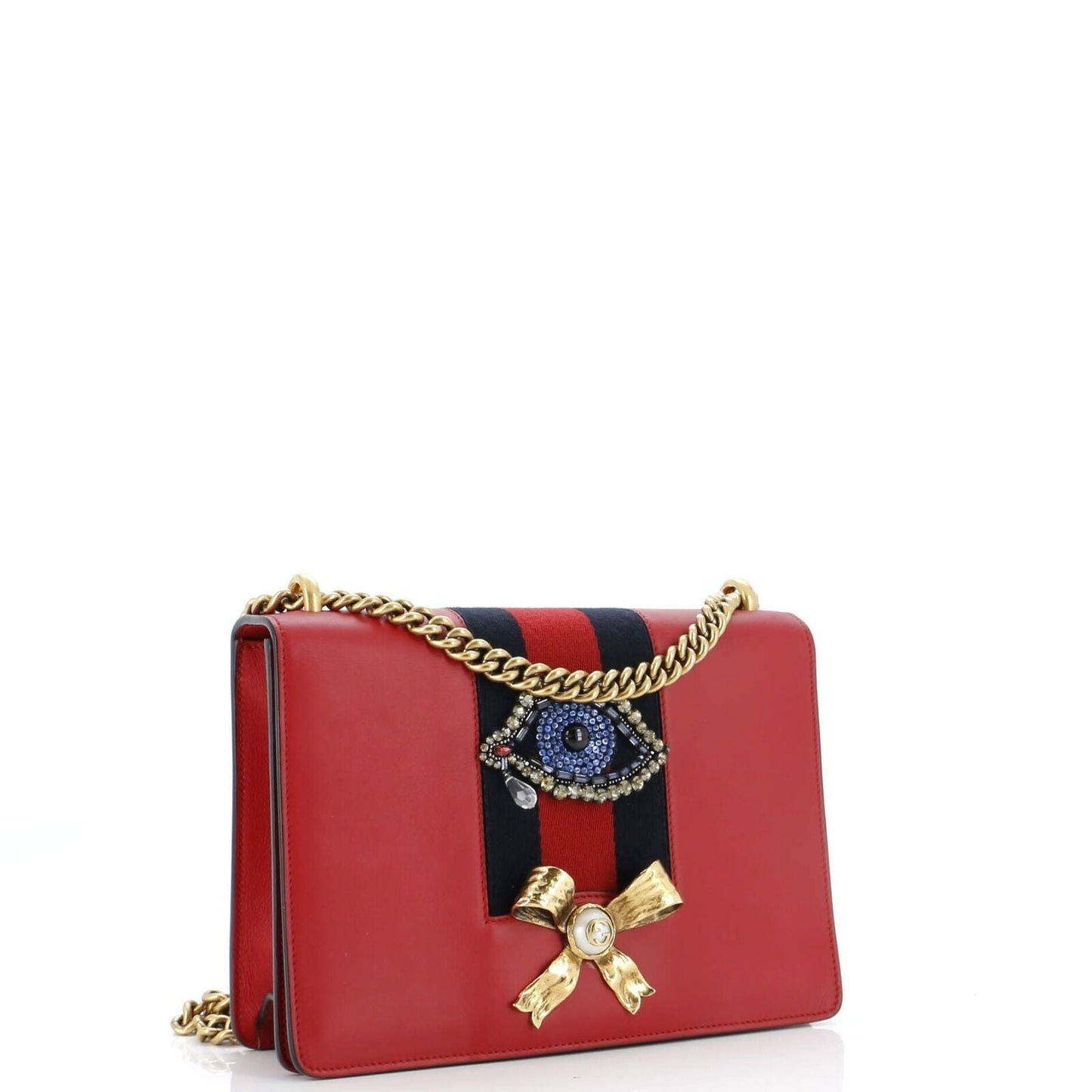 Gucci Web Peony Chain Shoulder Bag